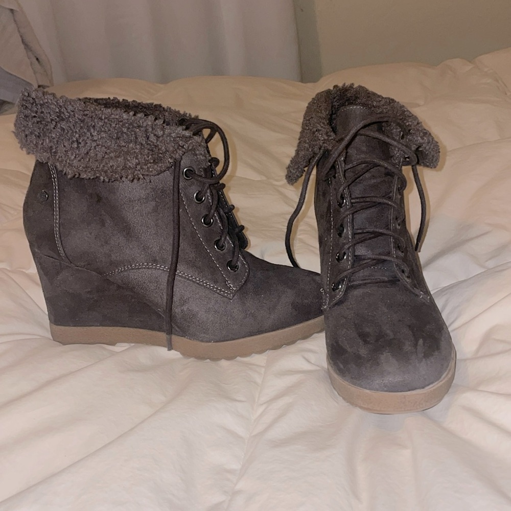Winter heeled booties